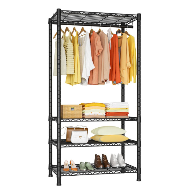 Open Clothes Storage Rack Wardrobe Bedroom Wardrobe Storage Rack Clothing Display Hanger Bedroom Storage