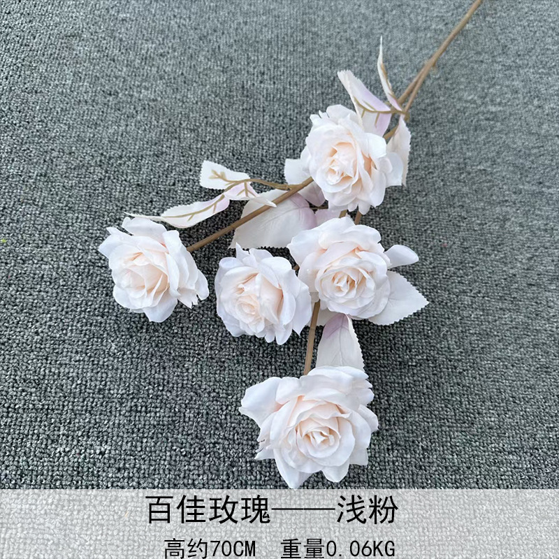 Artificial Rosa sola franela Rosa flor artificial boda decoración del hotel decoración del hogar arreglo de flores flor artificial Rose