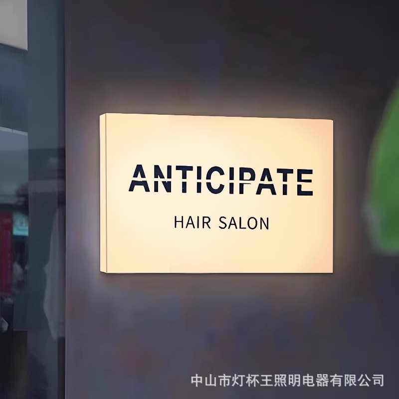 puerta al aire libre red de luz acrílica caja de lámparas cartel personalizado tipo pared lámpara colgante personalizada