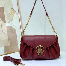 跨境外贸女包2025秋冬新款黑色柔软褶皱牛皮腋下包手袋单肩斜挎包