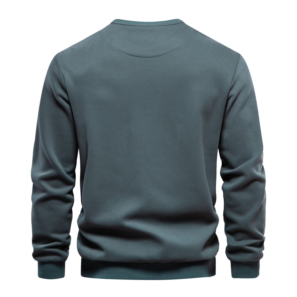 2023 autumn new long sleeved hoodie trend men's loose casual round neck pullover men's hoodie_voghion.com