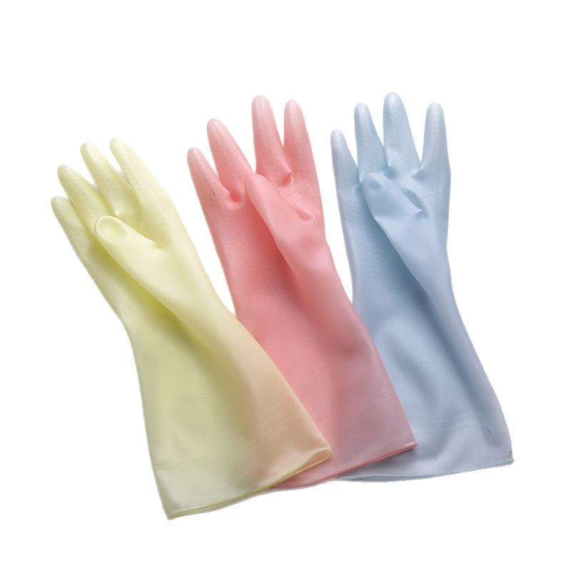 Longs gants de ménage imperméables en caoutchouc pour cuisine_voghion.com