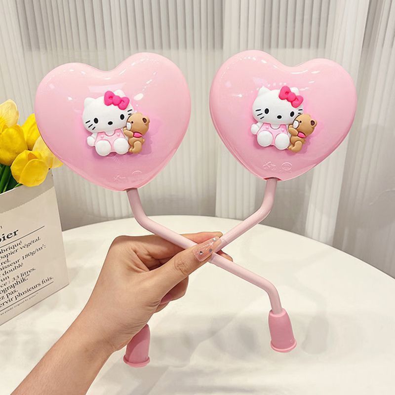 Aima – Electric Vehicle Other Electric Vehicle Accessories - pink-kt-bear-heart-shaped-hd-rearview-mirror-pair