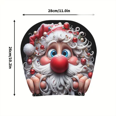Universal seat cover produce car pillowcases based on your - santa-claus-4-double-sided-printing-1-piece