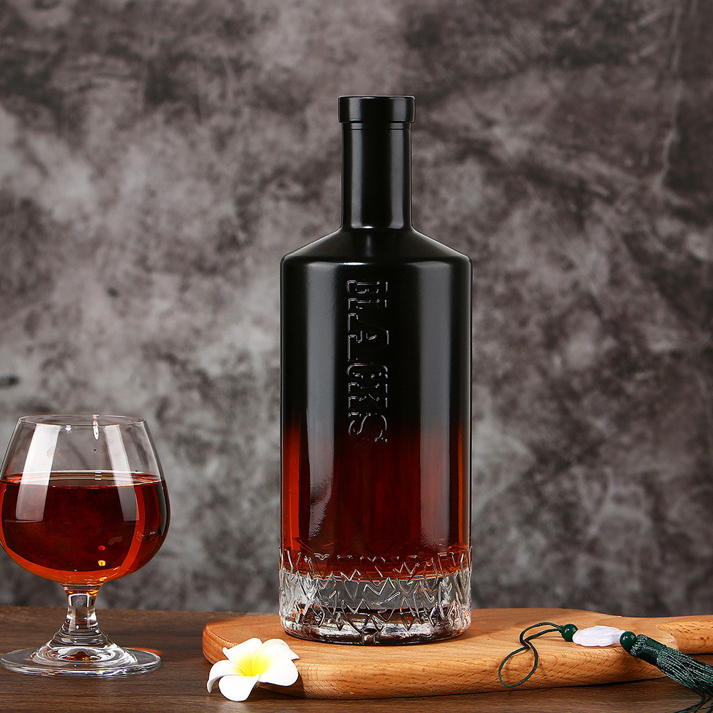 750ml玻璃空酒瓶白酒存酒瓶自酿酒一斤装储酒瓶观山低洋酒瓶空瓶