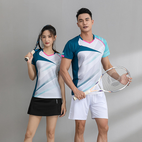  Summer New Badminton Clothes for Men and Women, Tennis Competition Ping Pong Quick Dry Volleyball Training Clothes Sports Set