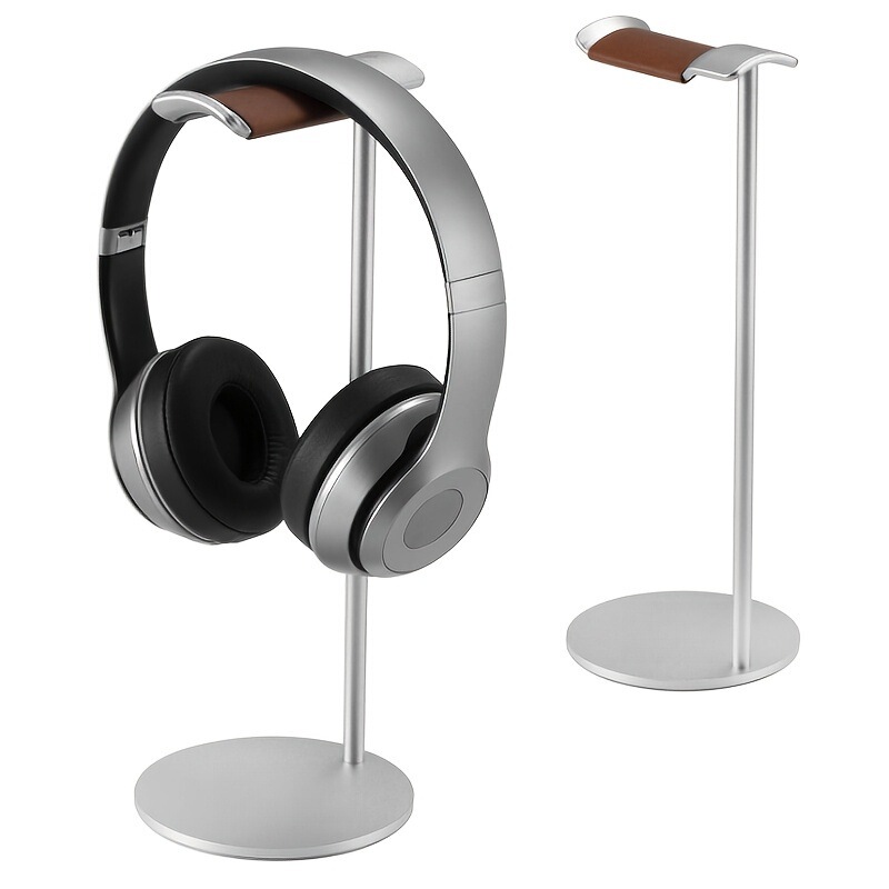 Aluminum Alloy Headphone Stand Cross-Border Supply Aliexpress Temu with Leather Gaming Internet Cafe Desktop Vertical Stand