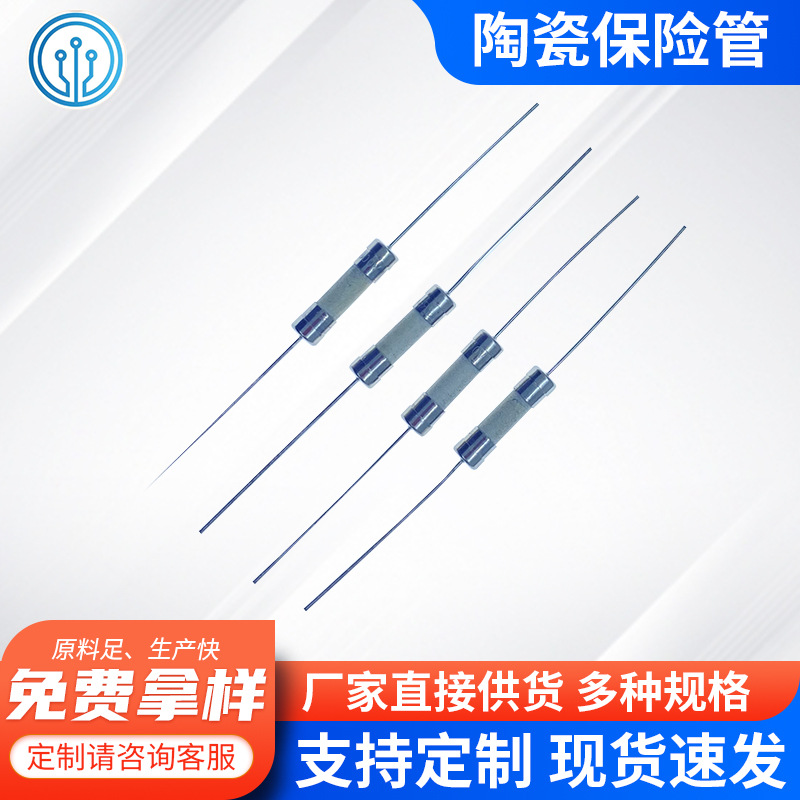 6x30陶瓷保险管2A 镀银帽快熔断保险丝1000V 高压防爆陶瓷保险管