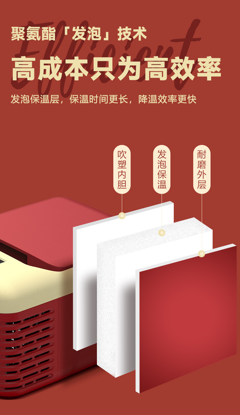 Cross-Border Car Refrigerator, Car Compressor Refrigerator, Refrigeration Mini Refrigerator, Dual-Use for Car and Home, Small Freezer Refrigerator