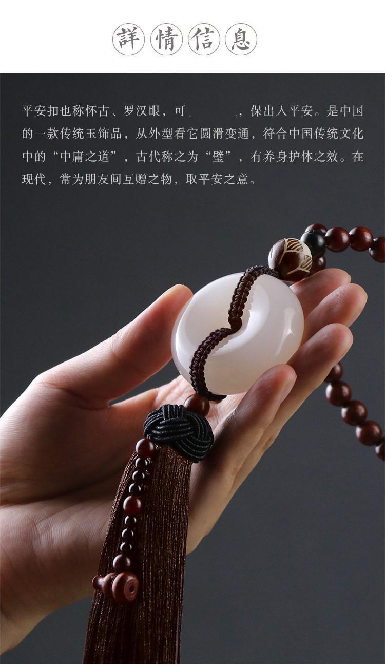 Suitable for Mercedes-Benz BMW Audi High-end Jade Car Pendant Car Hanging Ornaments for Men and Women Safety Creative Hanging Ornaments