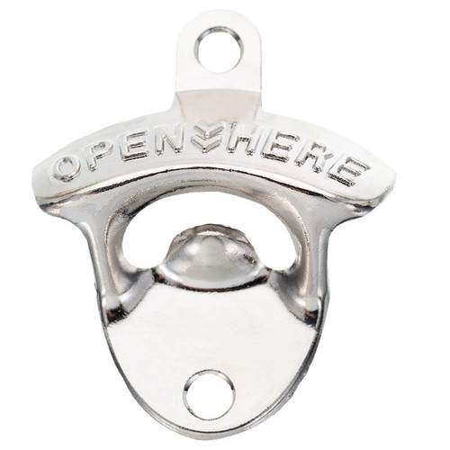 Creative Wall Mount Bottle Opener Zinc Alloy Silver Beer Soda Opener Metal Zinc Alloy Bottle Opener