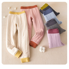 新款秋裤女童棉裤男童校服神器秋冬青少年裤子夹棉裤 儿童保暖裤