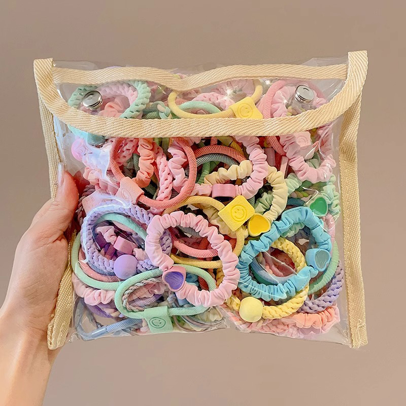 Anillo de cabello de color para niños de alta elasticidad y correa de goma duradera para niñas atadas cuerdas de cabello para niñas no lastimas adornos de cabello para cabello