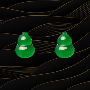 Natural Jadeite A-Grade Jade Gourd Cabochon Pendant Jewelry Cross-Border Live Streaming Supply Manufacturer