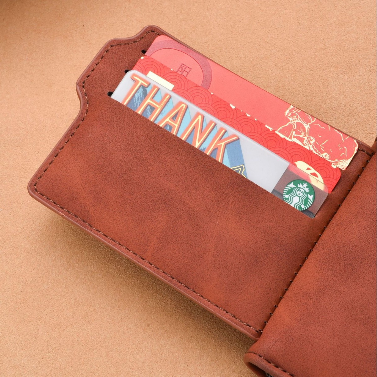 Cartera corta de hombre retro múltiples ranuras estilo europeo y americano