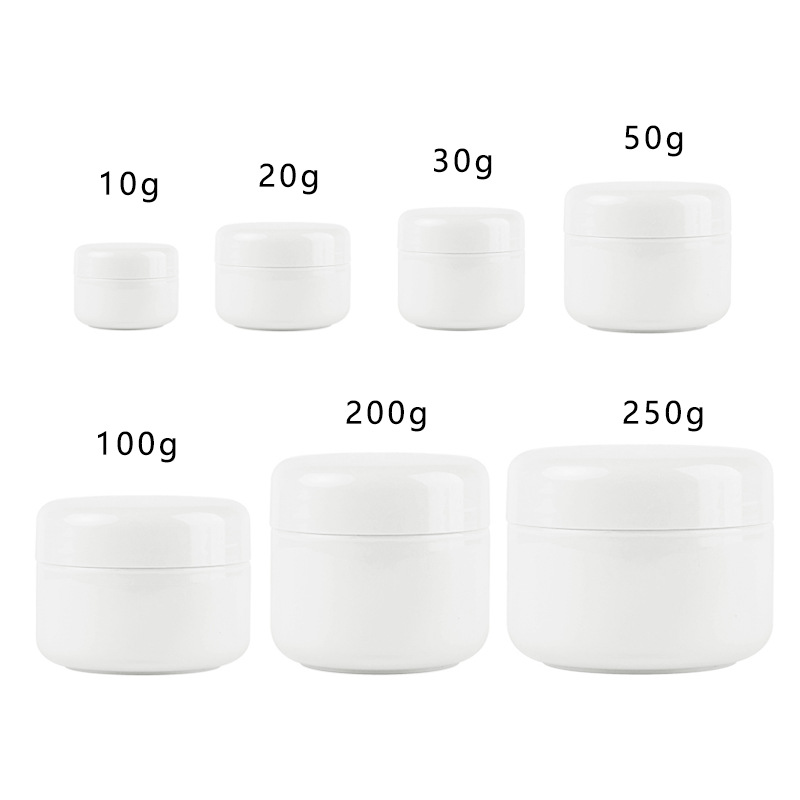 50g; PP round box white; plastic