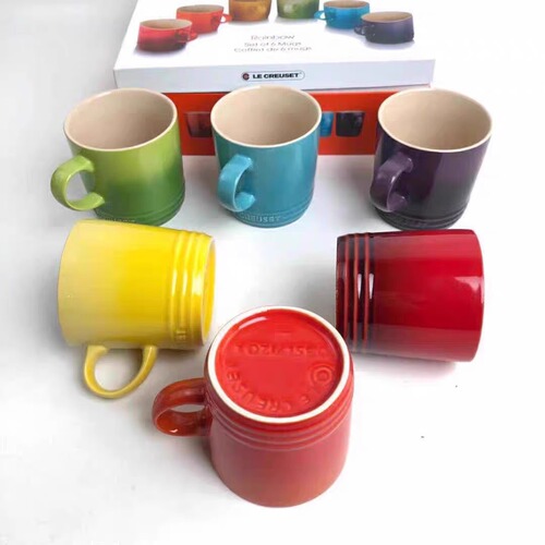 French LE CREUSET cool color ceramic water cup mug milk cup coffee cup high-looking large-capacity tea cup