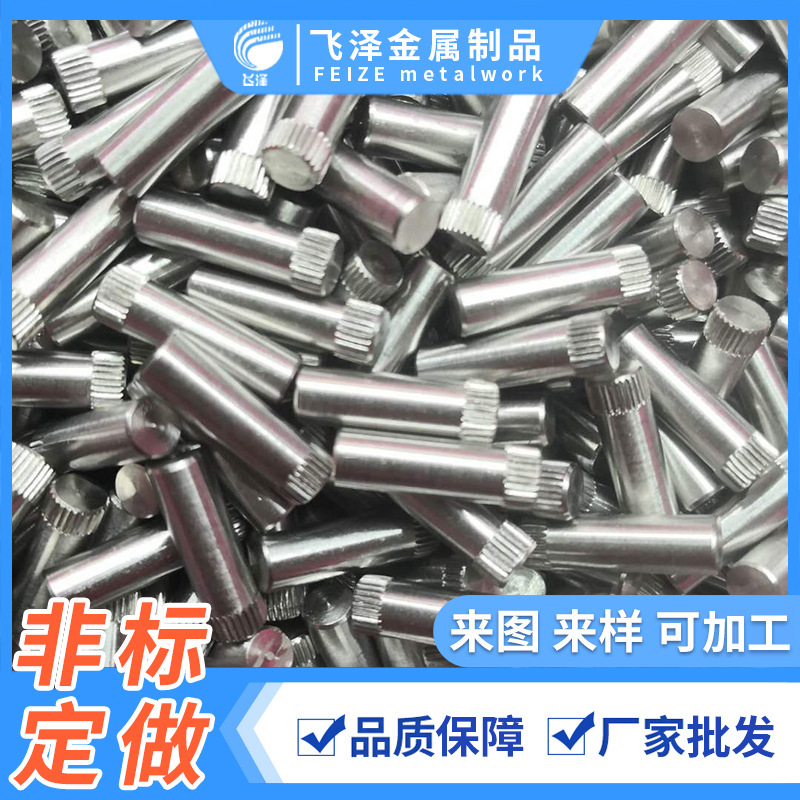 不锈钢圆柱销304 不锈钢搓花轴 304不锈钢平头定位销 滚针 圆柱销
