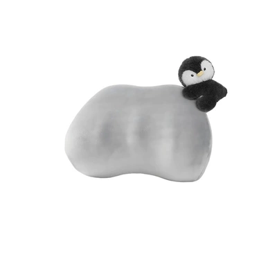 Waist support Cartoon DIY Doll Car Memory - plush-simple-memory-foam-headrest-gray-penguin