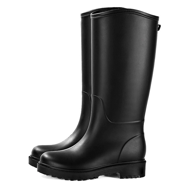 Высокие резиновые сапоги женские для взрослых Fashion Net Red новые резиновые сапоги японская длинная Водная обувь Нескользящая Водонепроницаемая износостойкая резиновая обувь