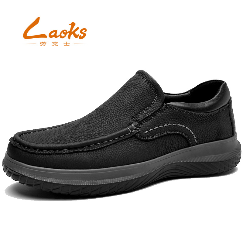 Laoks (laoks) calidad cabeza de cuero hombre zapatos de cuero de negocios suave para conducir zapatos de cuero transpirables image 6