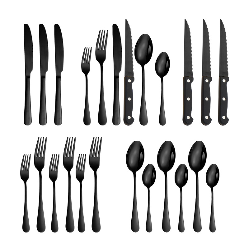 24 조각 세트 블랙