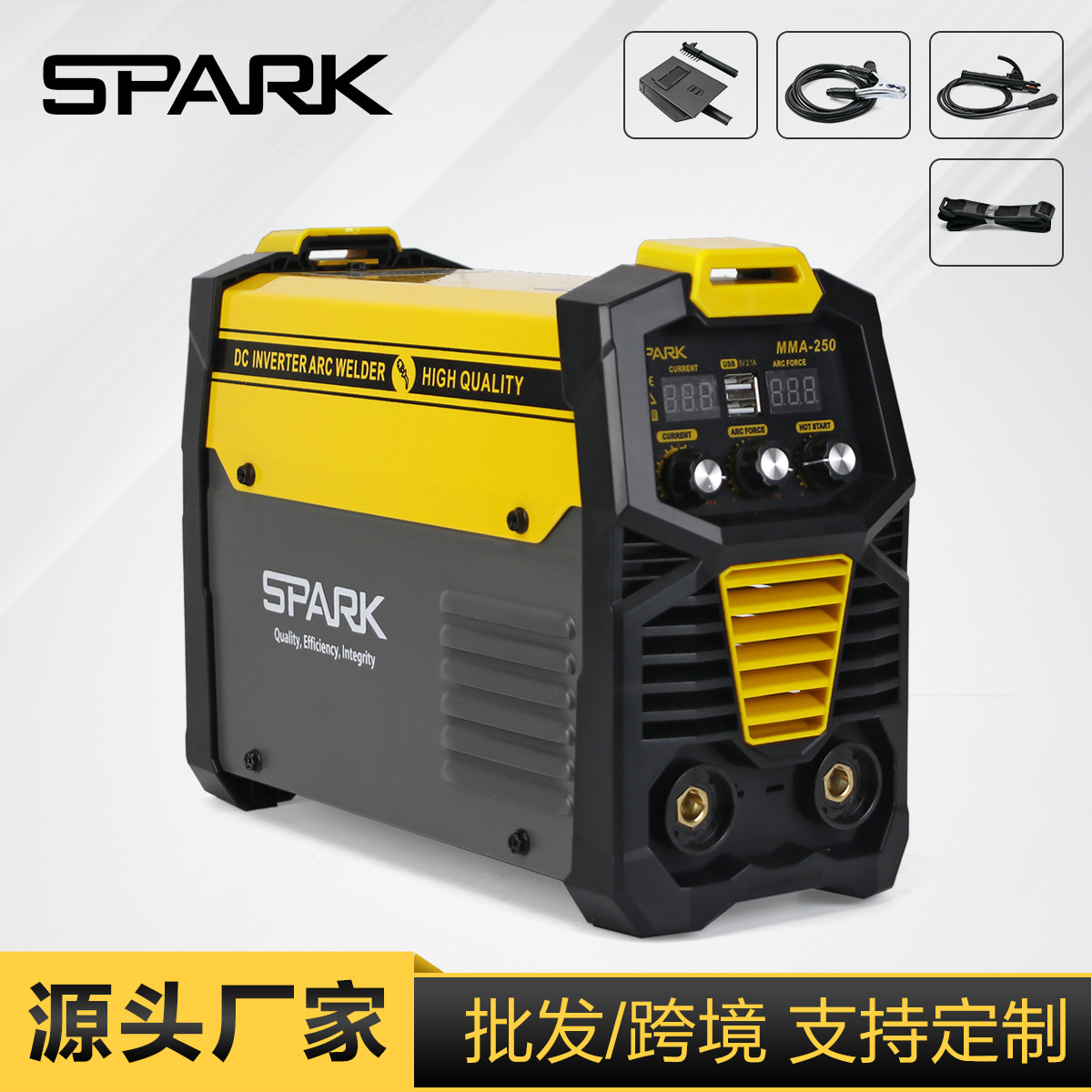 跨境SPARK三旋钮电焊机220v家用全铜小型手持便携式电焊机焊机