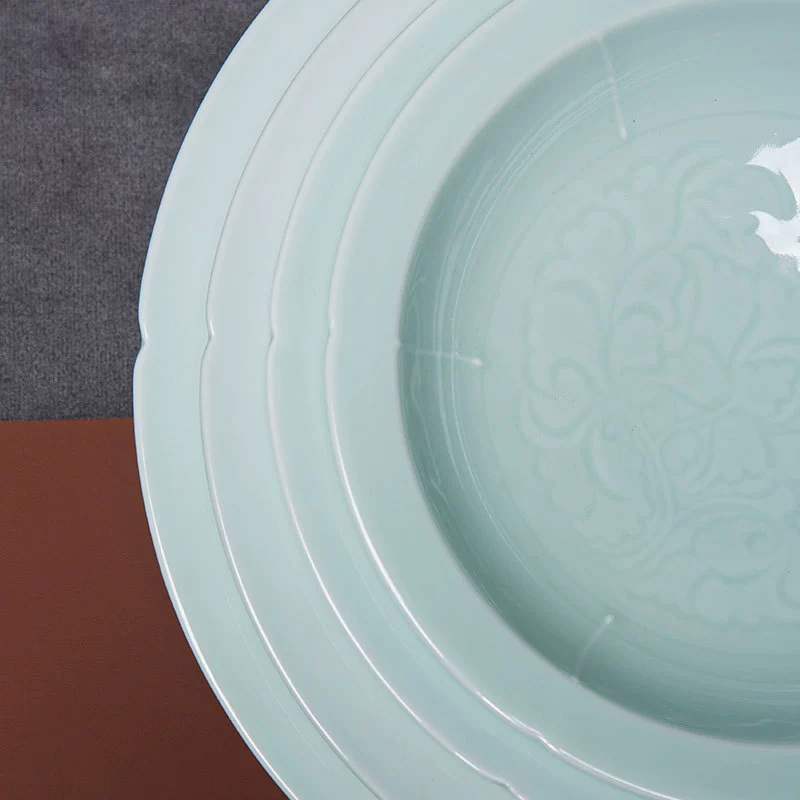 Имитация Jingdezhen Song цзылоон широкайой миска для дома антиожог посуда китайский стиль глубокая тарелка под суп коммерческий отель художественная посуда