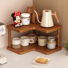 厨房拐角收纳架转角置物架桌面杯子展示架茶具展示架杯架子