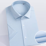 Áo tay ngắn màu xanh nhạt 011