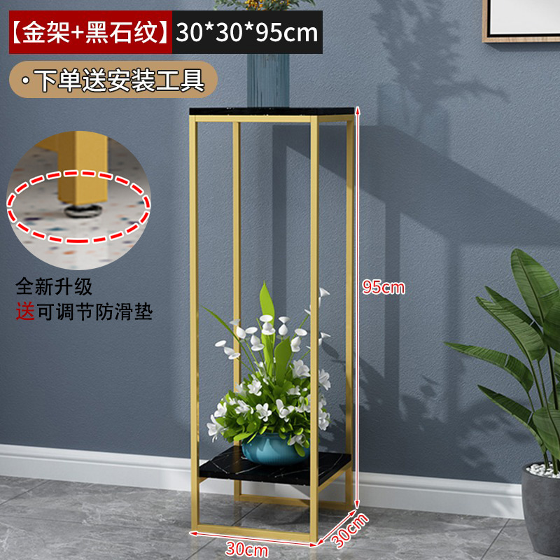 (부티크) 골드 프레임 + 블랙 스톤 패턴 30*30*95 볼드 프레임과 두꺼운 데스크탑