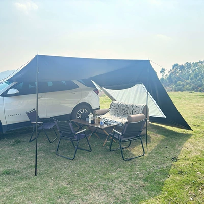 Avtomobil yan çətirləri: Rubber Rainproof SUV Rear Sky