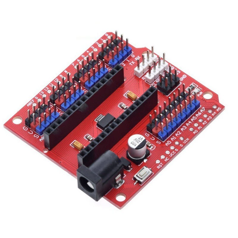 Совместимая с UNO/NANO многократная расширительная плата, вынос питания I2C и штекер DC