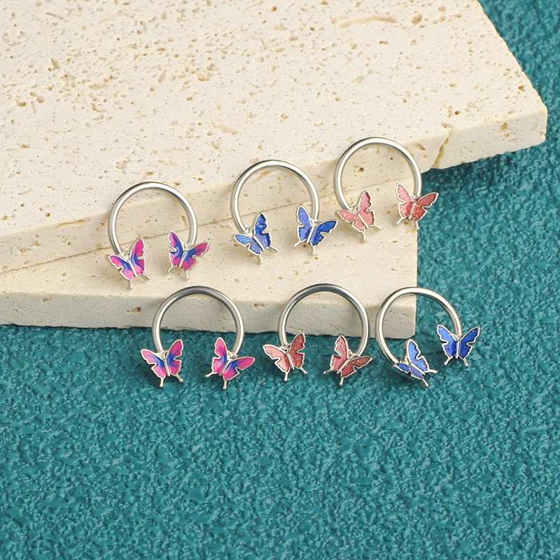 16G labret stud size and finish detail
