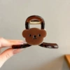 2#【Tea Brown】Medium Bear Clip-8cm
