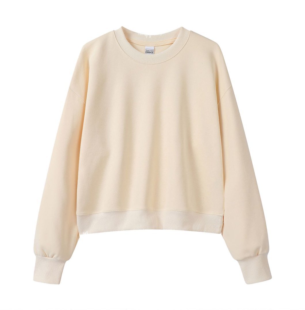 Marca de moda de color sólido con capuchón de plata, camiseta corta de hombro para mujeres otoño y invierno pesado 450g con camiseta con capuchón cálida y casual