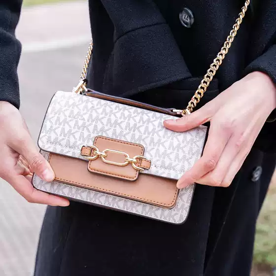 2025 New Mk Bag Women's Bags Women's Bags Presbyopic Small Square Bag Women's Big Brand Export European and American Chain Crossbody Bag