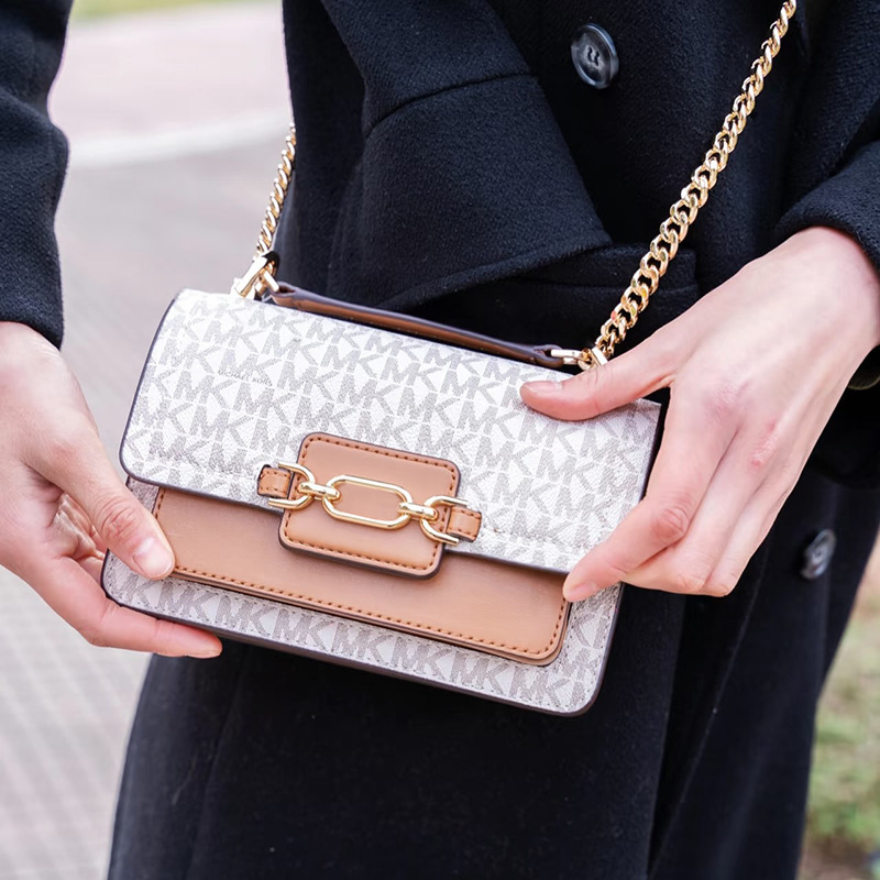2026 New Model Mk Bags for Women, Monogram Small Square Bags, Women's Designer Bags, Foreign Trade European and American Chain Crossbody Bags