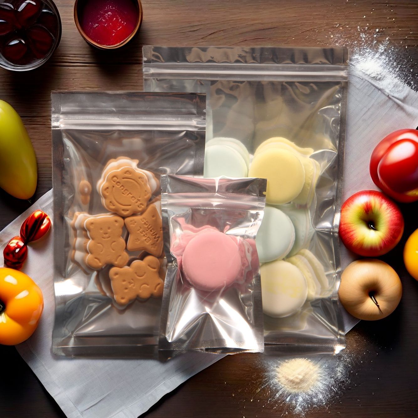 阴阳铝箔包装袋坚果零食透明袋镀铝食品包装袋密封袋茶叶大米袋