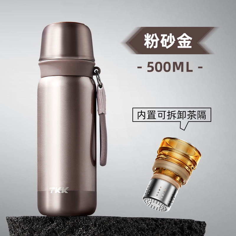 TKK Yuetu 316 ステンレス鋼ライト高級弾丸断熱カップポータブルロープ茶水分離カップギフト卸売|undefined
