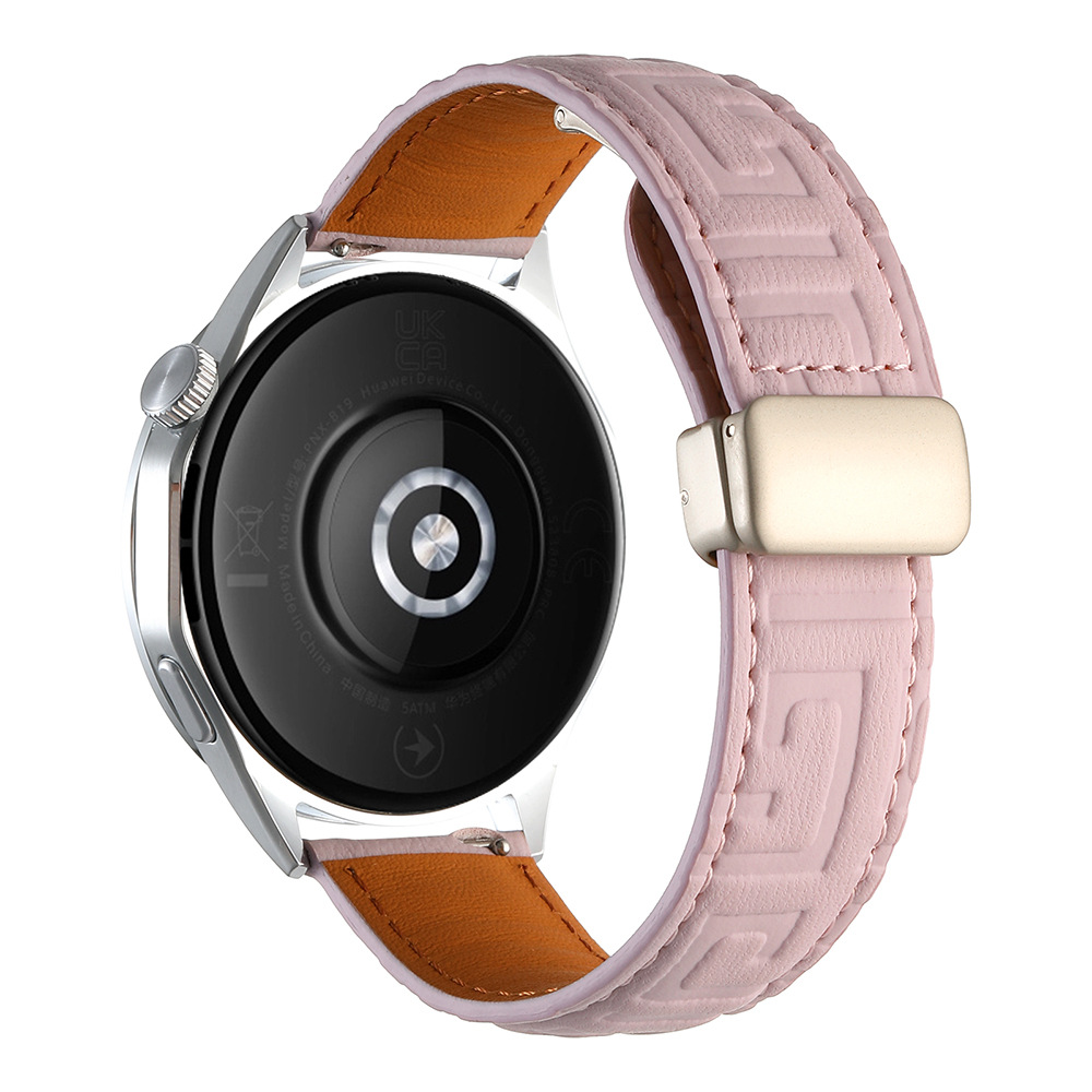 38g Weight Watch Strap Classification Pu Leather Material Solid Color Pattern Retro Style Retro Solid Color Watch Strap 9