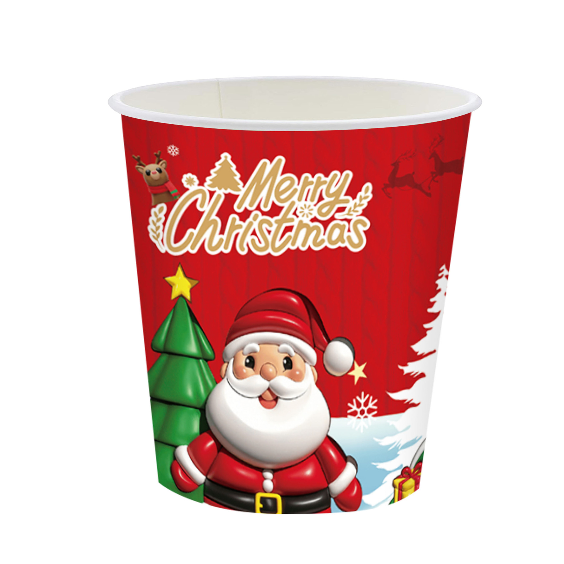 Navidad transfronteriza Santa Claus alce muñeco de nieve familia cena de Navidad fiesta suministros de fiesta plato de papel vajilla