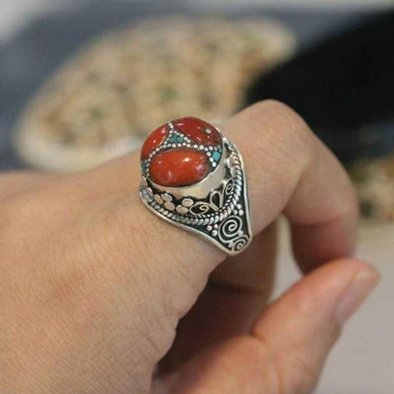 Ethnic design retro one size classic sophisticated high quality ring