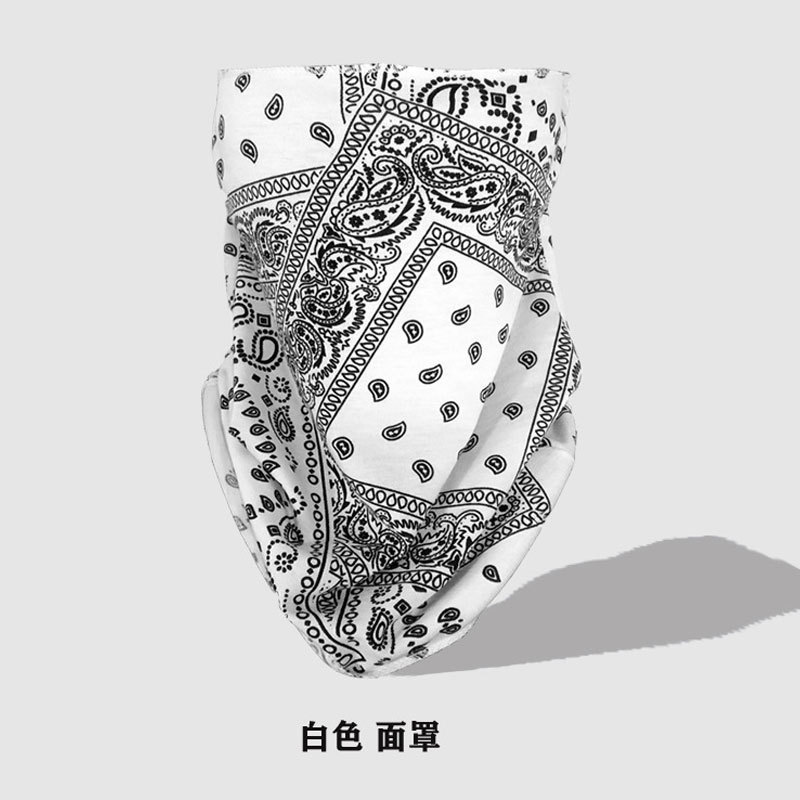 Máscaras solares para hombres y mujeres cuello colgando de hielo protector de orejas máscaras solares de verano manga flor de anacaju ciclismo toallas de moda