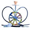 Arab plastic water smoke factory large dual -tube water cigarette pot acrylic wheel water cigarette pot hookah