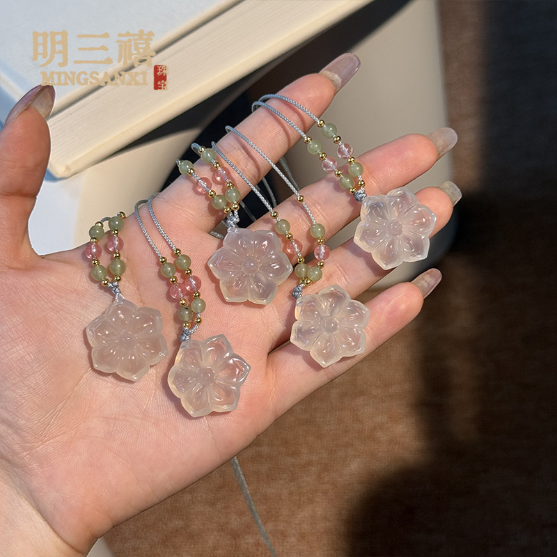高冰白色冰凌花 / 裸坠
