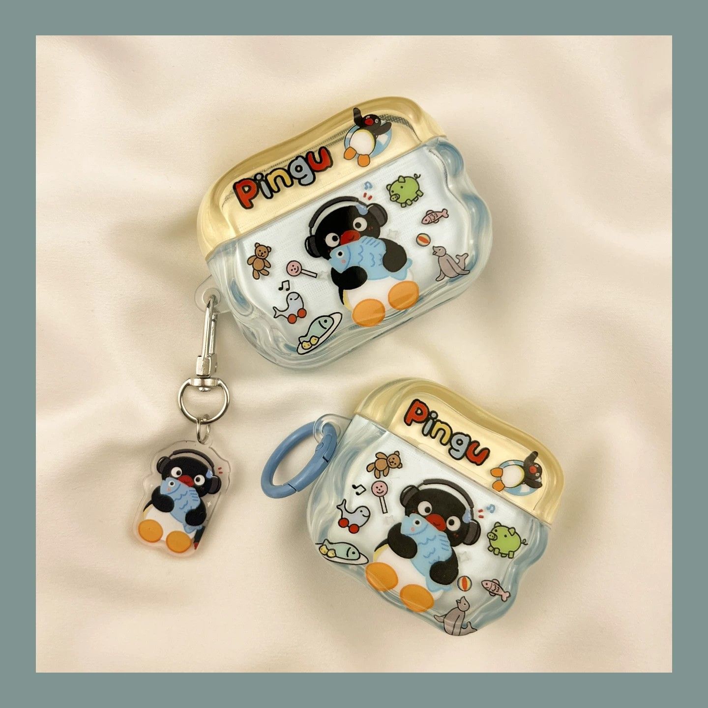 Uso de auriculares pingU Penguin para airpods4 generación Apple caso Bluetooth pro2 generación 3 generación caso de auriculares
