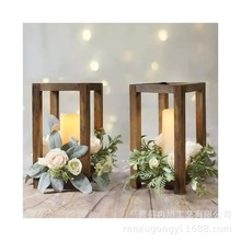 木质婚礼摆饰烛台实木蜡烛灯架餐桌装饰木质烛台复古灯座