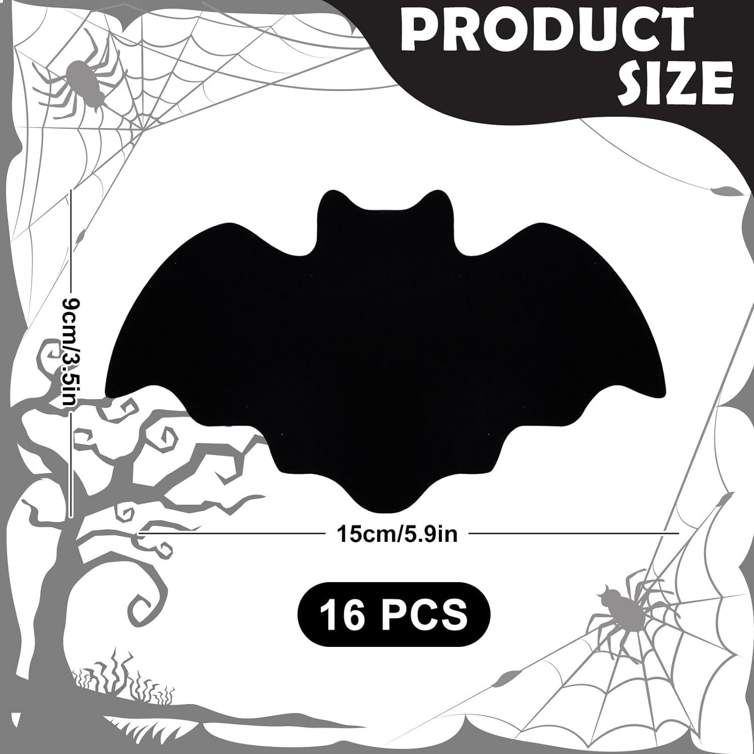 Home & Garden Felt Bat Coasters Table Drink Coasters Black Non slip Heat Resistant Felt Coasters Party Decoration_voghion.com