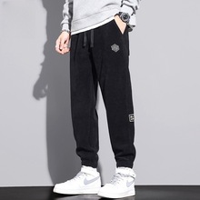 清仓捡漏外贸专柜处理灯芯绒卫裤男士秋冬季加厚保暖休闲束脚裤子